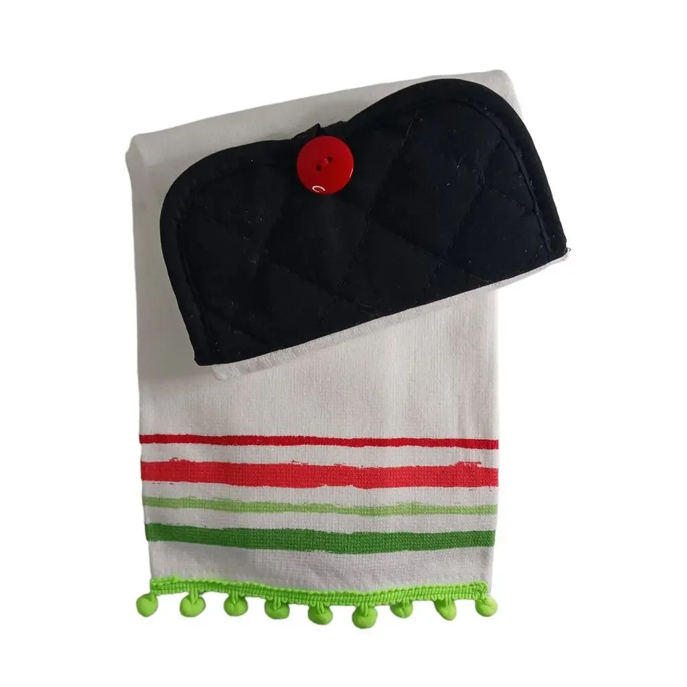 Watermelon Kitchen Hanging Towel Summer Home Decor Cotton Gift White Black